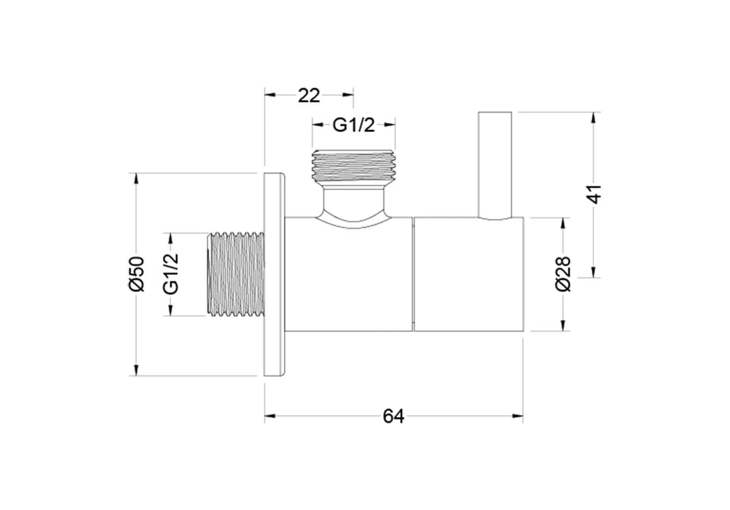 Угловой переходник AQUATEK, матовый черный AQ2452MB