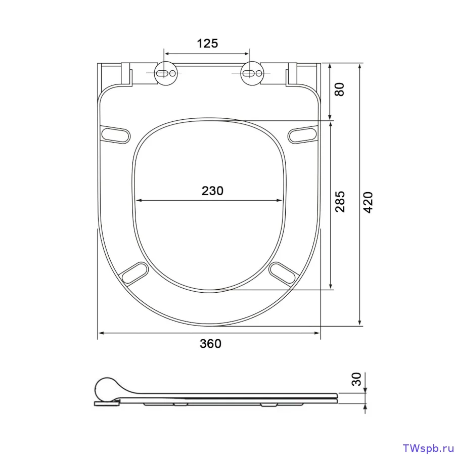 AQ0051-00 Крышка-сиденье тонкое soft-close для AQ1273S-00