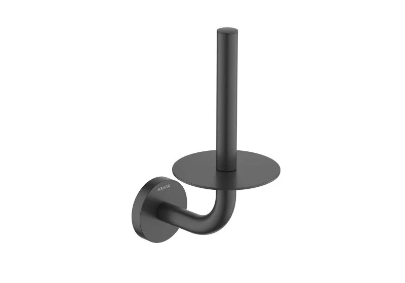 Бумагодержатель для запасного рулона AQUATEK, матовый черный AQ4207MB ОБЕРОН