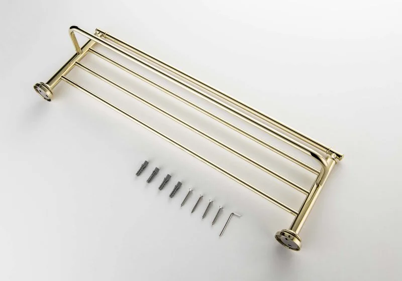 Полка для полотенец AQUATEK, полир. золото AQ4515PG КЛАССИК