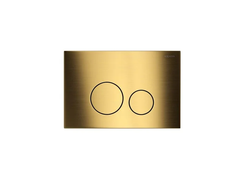 KDI-0000038 (023G) Панель смыва нержавеющая сталь, цвет Титановое золото матовое (клавиши круглые)