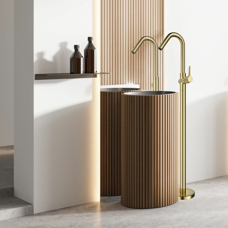 Напольный смеситель для раковины ADAGIO 917603OC золото