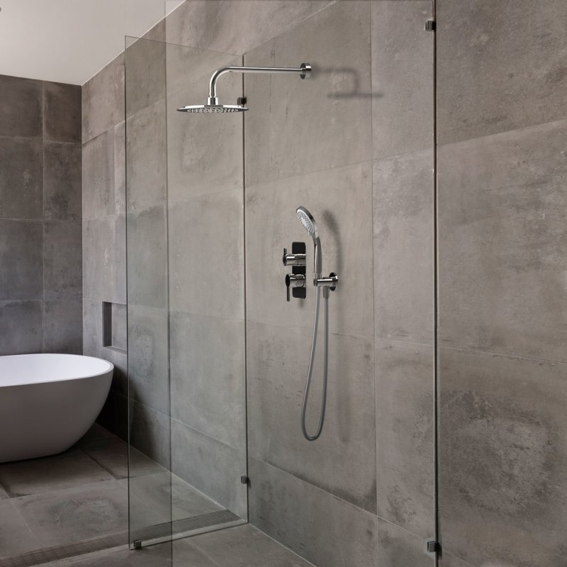 Встраиваемая душевая система с тропическим душем и душевым комплектом из ABS-пластика BLAUTHERM 941502RP240