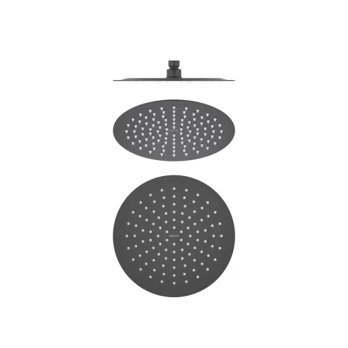 Круглый верхний душ  250*2 мм AQUATEK, матовый черный AQ2073MB