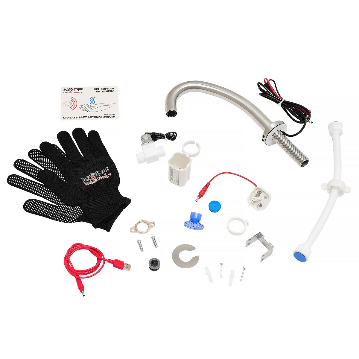 Сенсорный смеситель из нержавеющей стали SUS304 Kopfgescheit KR5148SCV-DC Сенсорный смеситель из нержавеющей стали SUS304 Kopfgescheit KR5148SCV-DC