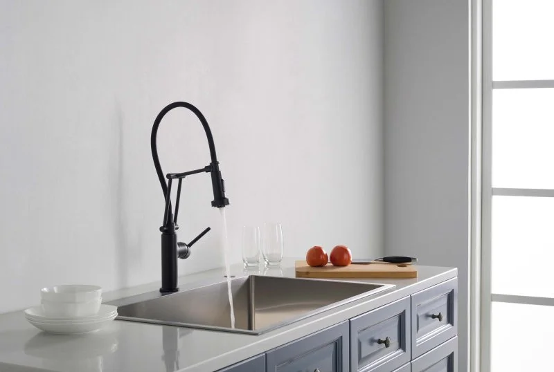 Смеситель для кухни 2 jet (профессиональный) AQUATEK, матовый черный AQ1388MB ЕВРОПА