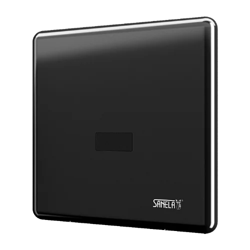Sanela SLP 06KV Инфракрасное чёрное устройство смыва для писсуара, с монтажной коробкой, 6 В