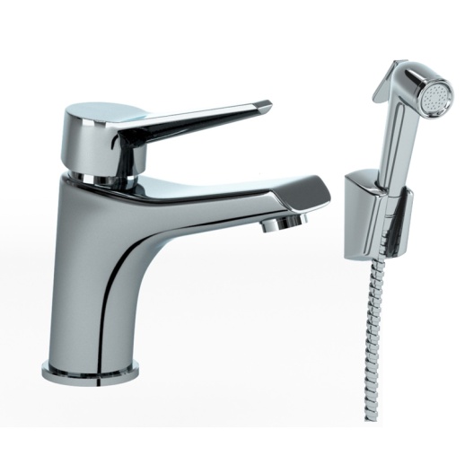 Смеситель для раковины PAINI Messina MECR205/574 с гигиеническим душем, хром (CR)