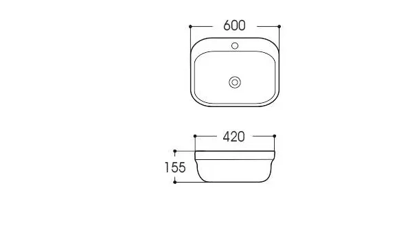 Раковина накладная для установки на столешницу AQUATEK АМАДЕО AQ6042-00