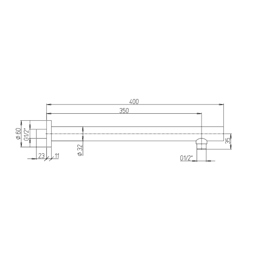 Кронштейн для верхнего душа PAINI 50YO745TCT440BI 400 мм. круглый, черный (YO) Кронштейн для верхнего душа PAINI 50YO745TCT440BI 400 мм. круглый, черный (YO)