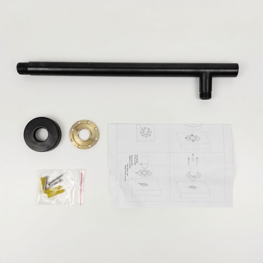 Кронштейн для верхнего душа PAINI 50PZ745TT35 350 мм. круглый, черный брашированный PVD (PZ Кронштейн для верхнего душа PAINI 50PZ745TT35 350 мм. круглый, черный брашированный PVD (PZ