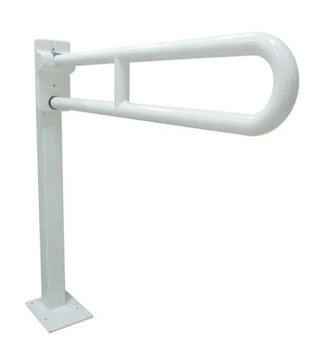 Поручень откидной 800 мм матовый усиленный с креплением к стене и полу Nofer 15064.NBA