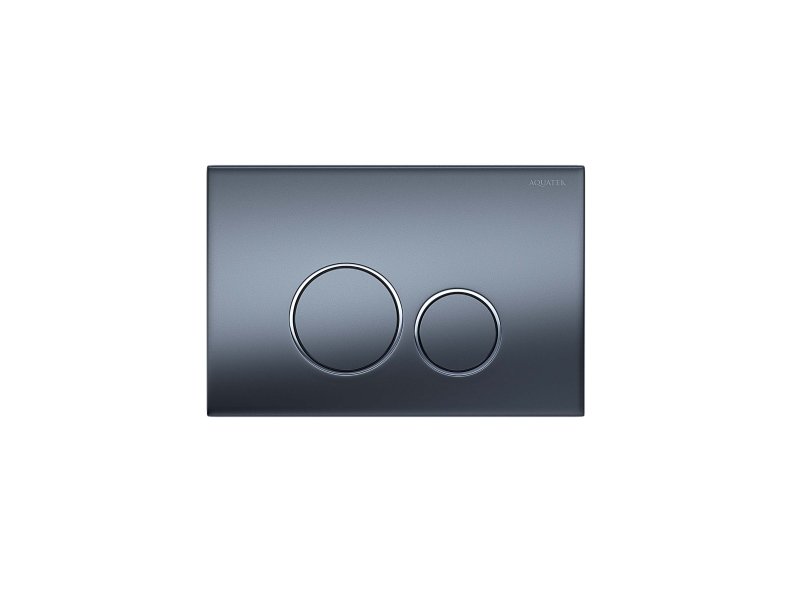 KDI-0000035 (005C-1) Панель смыва Оружейная сталь матовая ободок хром (клавиши круглые)