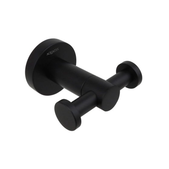 Крючок двойной AQUATEK, матовый черный AQ4002MB ВЕГА