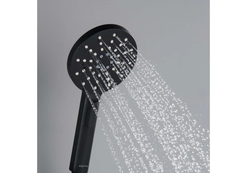 Ручной душ Select 120 3 jet AQUATEK, матовый черный AQ2006MB ОБЕРОН