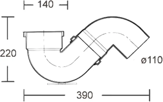 Сифон для чаши Генуя Creavit 1300611021 Сифон для чаши Генуя Creavit 1300611021