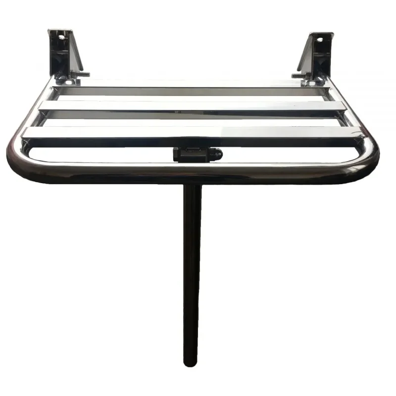 Сиденье для душа откидное с дополнительной опорой в пол 500*500 мм SAWY SNS2