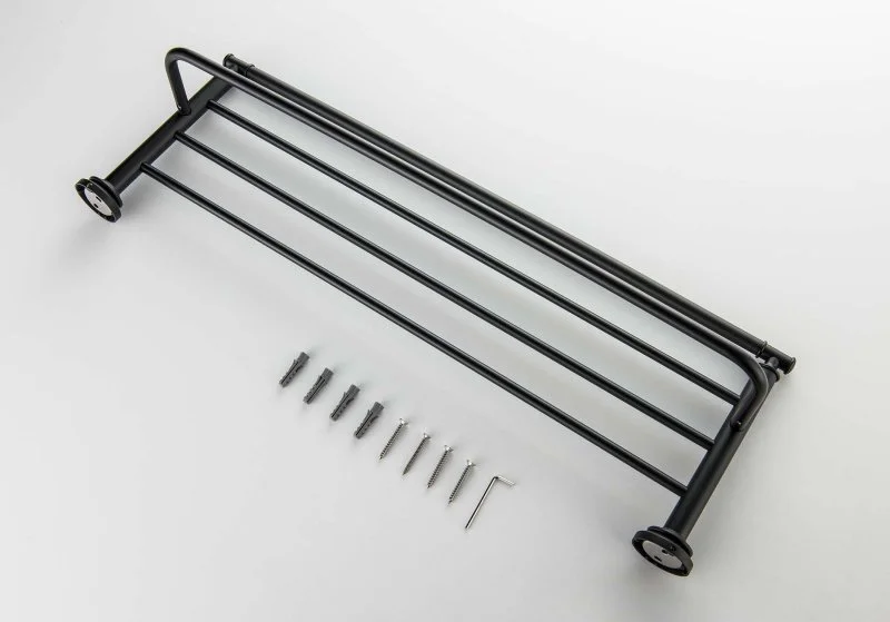 Полка для полотенец AQUATEK, матовый черный AQ4515MB КЛАССИК