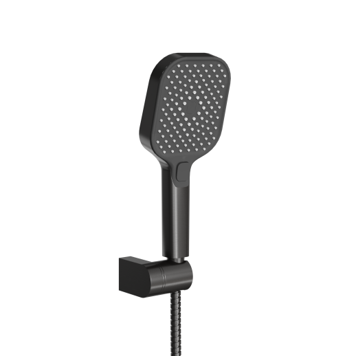 Комплект аксессуаров, лейка, шланг, держатель, Оружейная сталь PVD (GM) - URBATEC EV163GRGM