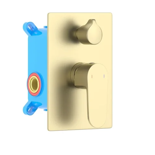 AQ1246BG ОБЕРОН смеситель для ванны 2 режима (внешняя и скрытая часть), шлиф. золото