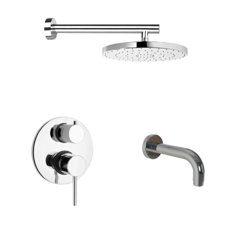 Комплект на 2 потребителя Cox PAINI 78CRSET26911BATHHEAD, для ванны с верхним душем, хром