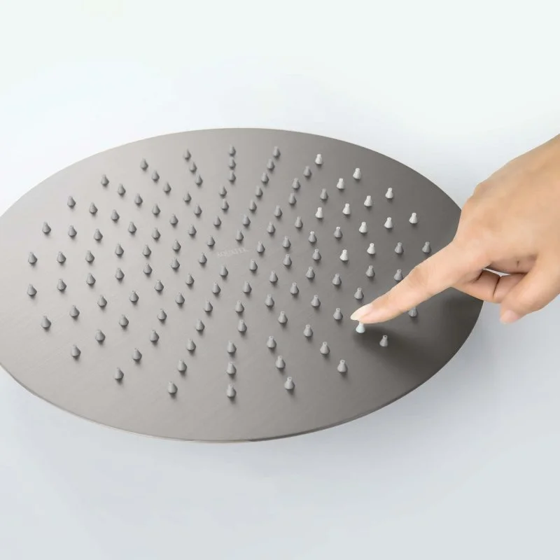 AQ2075BGM круглый верхний душ  300*2 мм, оружейная сталь