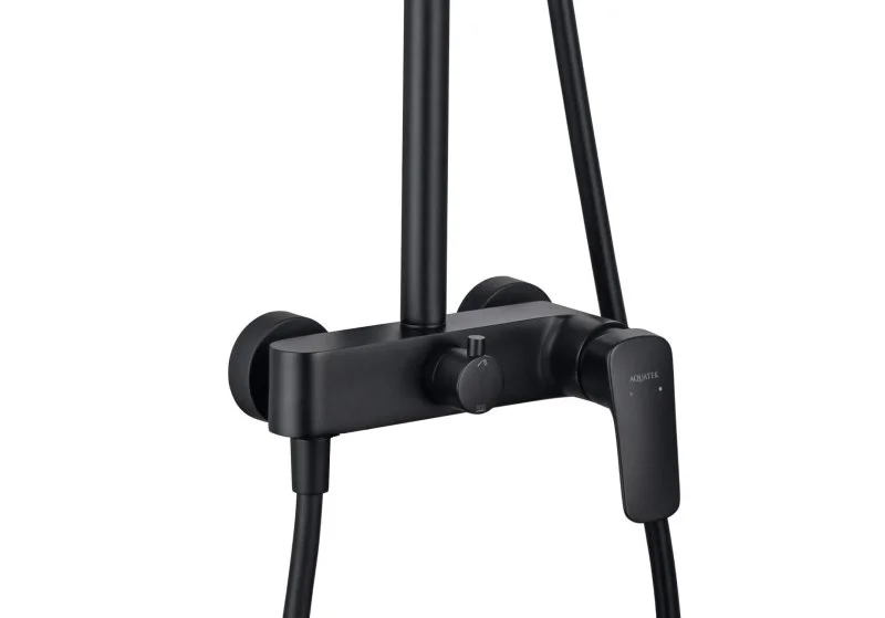 Душевая система 3jet 250мм AQUATEK, матовый черный AQ2060MB
