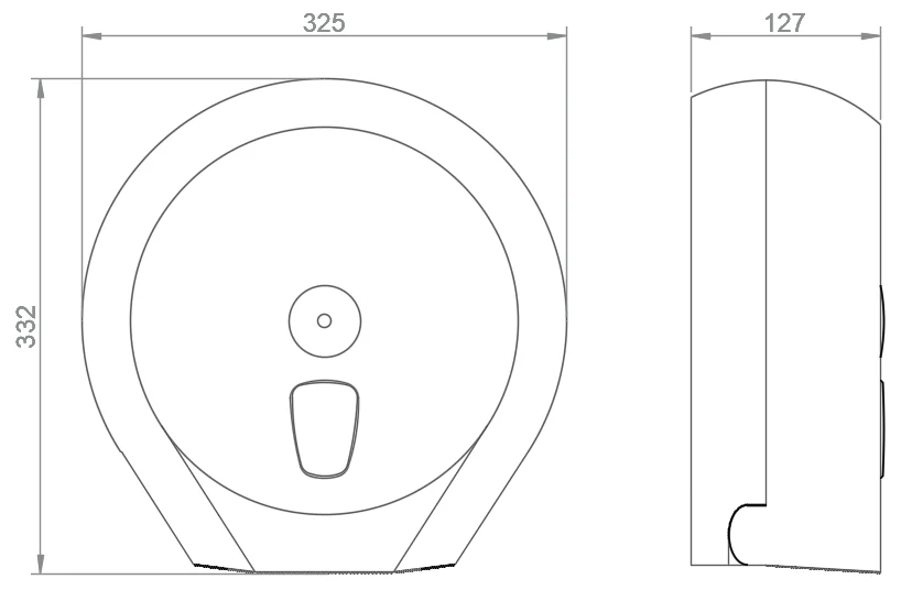 Диспенсер для туалетной бумаги пластмассовый Black Nofer 05011.N
