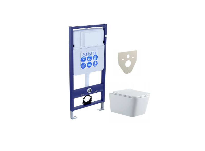 SET AQUATEK ЛИБРА N (рама AQUATEK Standard INS-0000012(без клавиши и крепежа), унитаз ЛИБРА New AQ0530N-00