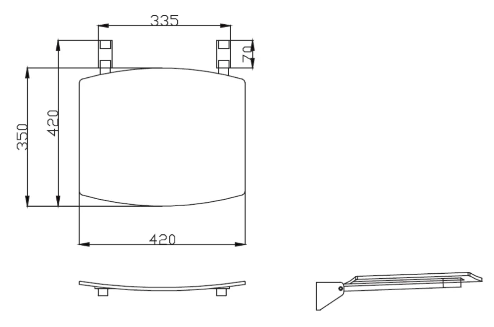 Сиденье Nofer 15042.NBA для душа из нейлона