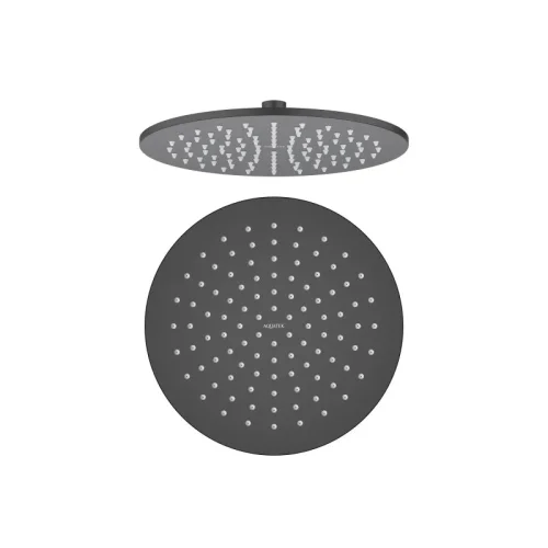 Круглый верхний душ  250*7 мм AQUATEK, матовый черный AQ2077MB