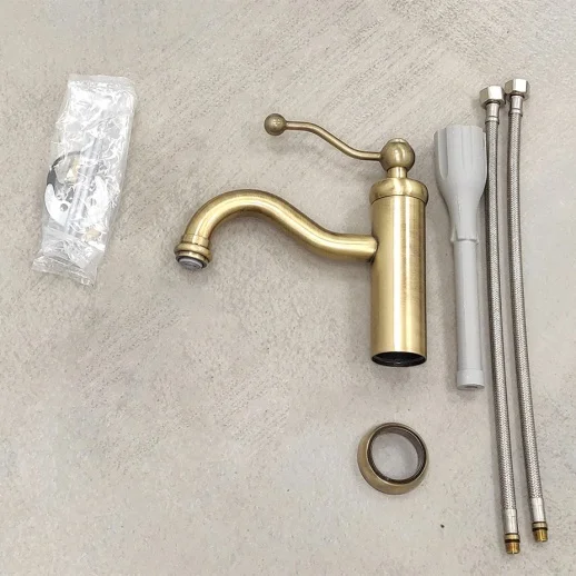 Смеситель для раковины PAINI Duomo 88F3205 без донного клапана, старая бронза (F3)