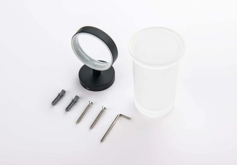 Стакан с держателем AQUATEK, матовый черный AQ4104MB ЕВРОПА