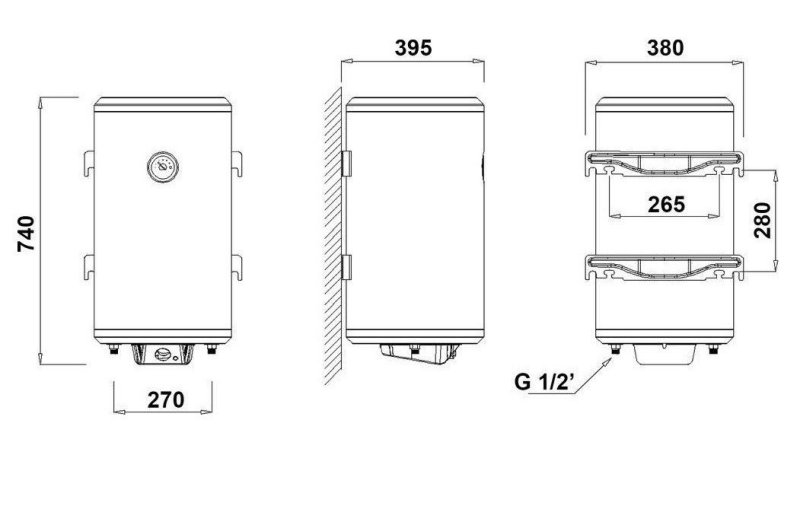 Водонагреватель Nofer SB 50 л., шт