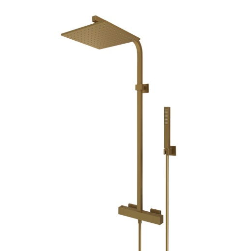 Душевая система PAINI Dax-R 84PJ689TH с термостатом, брашированное золото PVD (PJ)