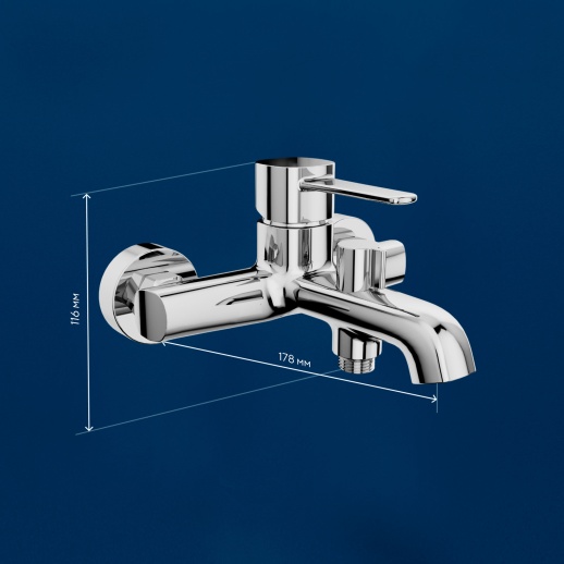 Смеситель для ванны Urbatec Evolution без аксессура, хром (CR) - EV22803CR Смеситель для ванны Urbatec Evolution без аксессура, хром (CR) - EV22803CR