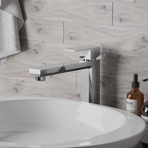 Смеситель для раковины PAINI Grazia 21CR205M без донного клапана, средний, хром (CR) Смеситель для раковины PAINI Grazia 21CR205M без донного клапана, средний, хром (CR)