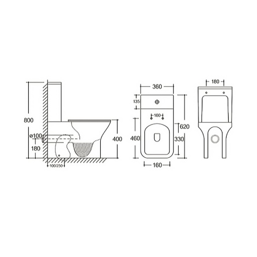 Унитаз-компакт URBATEC GRAZIA BTW URB218302F, безободковый, с сиденьем микролифт, выпуск универсальный Унитаз-компакт URBATEC GRAZIA BTW URB218302F, безободковый, с сиденьем микролифт, выпуск универсальный