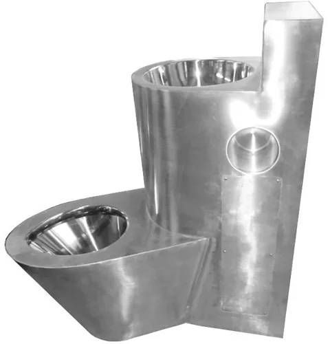 Туалет из нержавеющей стали с умывальником COMBI антивандальный правый настенный 13124.R  NOFER