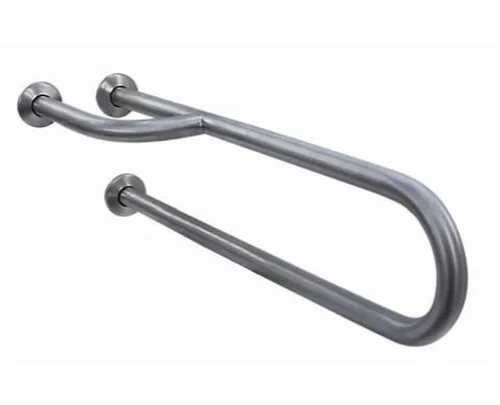 Поручень полукруглый левый неподвижный с тремя точками опоры, глянцевый Nofer 15047.B