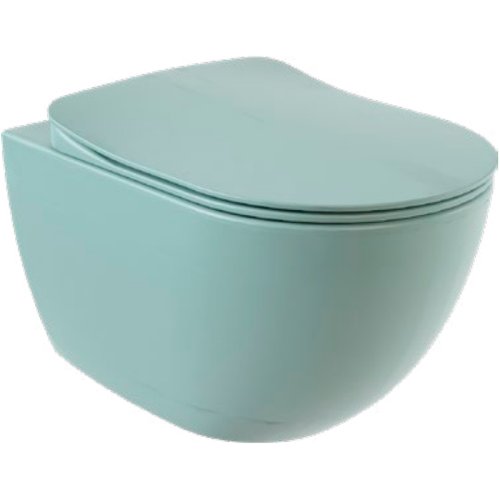 CREAVIT FREE Унитаз подвесной безободковый с биде ЗЕЛЕНЫЙ НИЛ МАТОВЫЙ