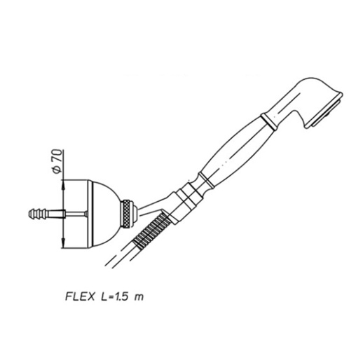 PAINI 17OP131 Комплект аксессуаров, лейка, шланг, держатель, золото