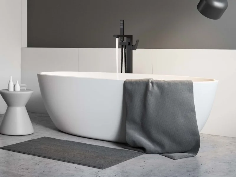 Смеситель для ванны напольный AQUATEK, матовый черный AQ1645MB ЛИБРА