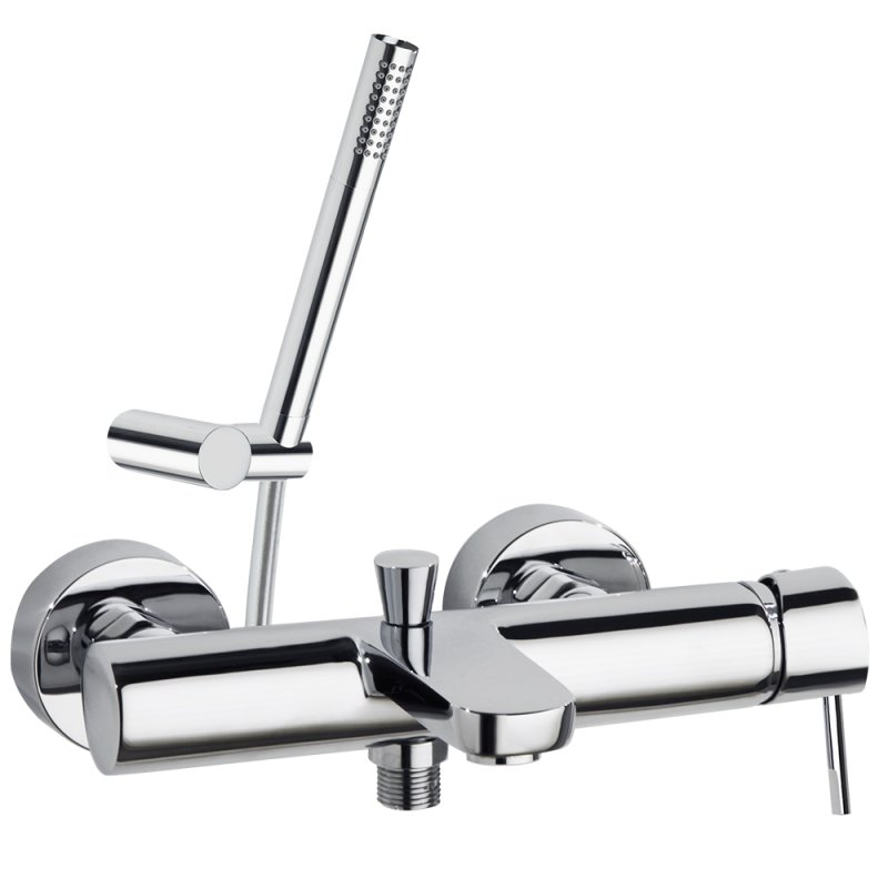 Смеситель для ванны наружнего монтажа однорычажный с душевым комплектом ODISEA 390501MO