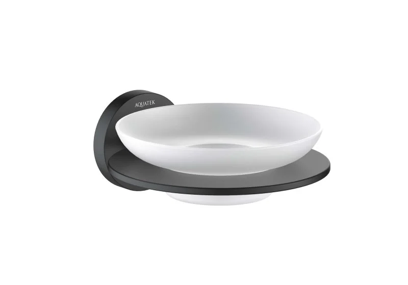 Мыльница AQUATEK, матовый черный AQ4203MB ОБЕРОН