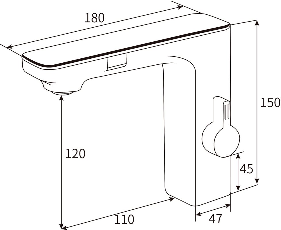 Смеситель для раковины с цифровым дисплеем температуры воды beWash Photocell BWAM3BS8042 Смеситель для раковины с цифровым дисплеем температуры воды beWash Photocell BWAM3BS8042