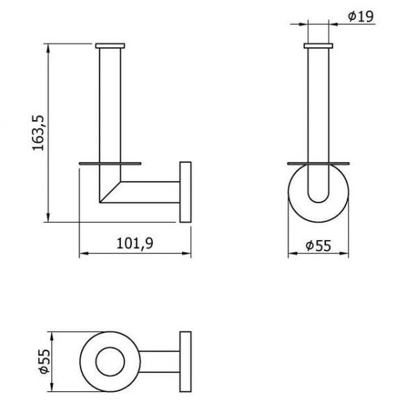 Держатель для запасного рулона туалетной бумаги NIZA глянцевый Nofer 16869.B