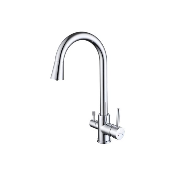 Смеситель для кухни с подключением к фильтру воды AQUATEK (полукруглый излив) AQ1085CR