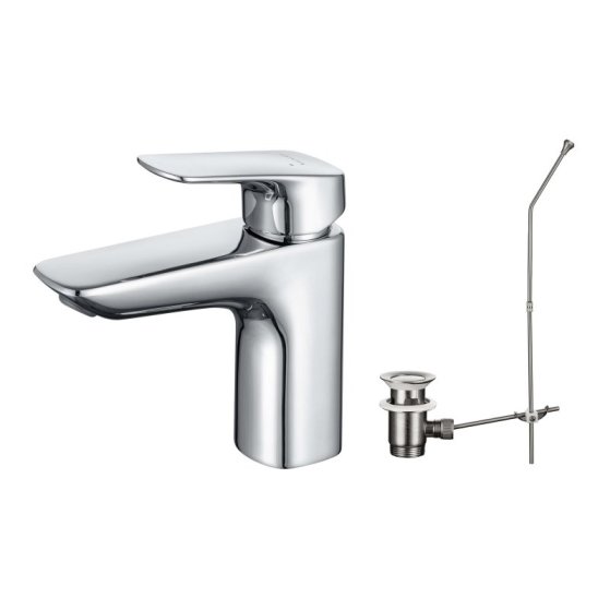 Смеситель для раковины 97 с донным клапаном AQUATEK AQ1011CR ВЕГА