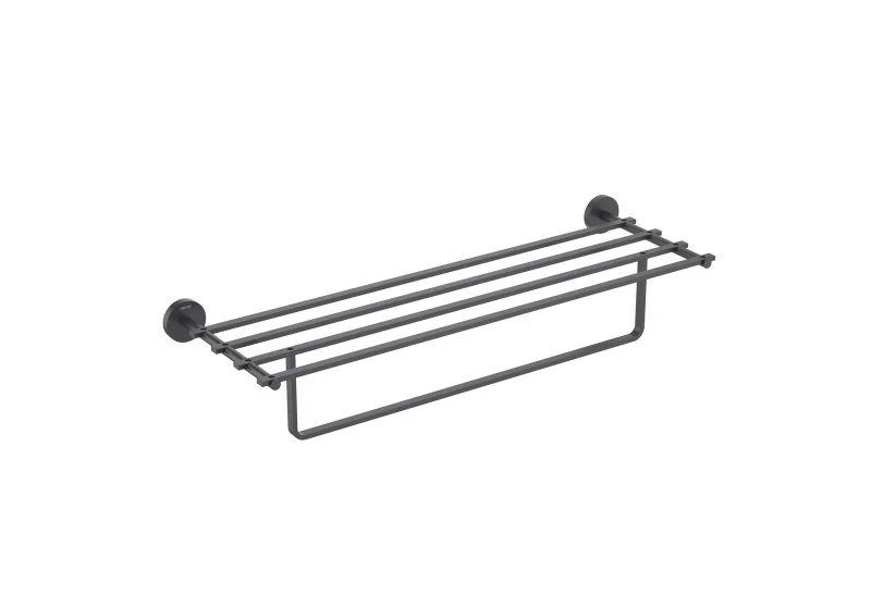 Полка для полотенец AQUATEK, матовый черный AQ4615MB БЕТТА